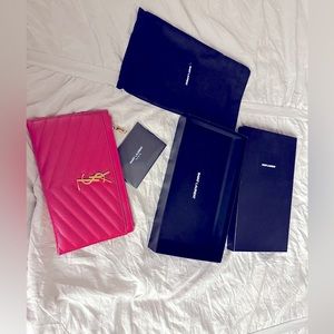 Saint Laurent long wallet card holder